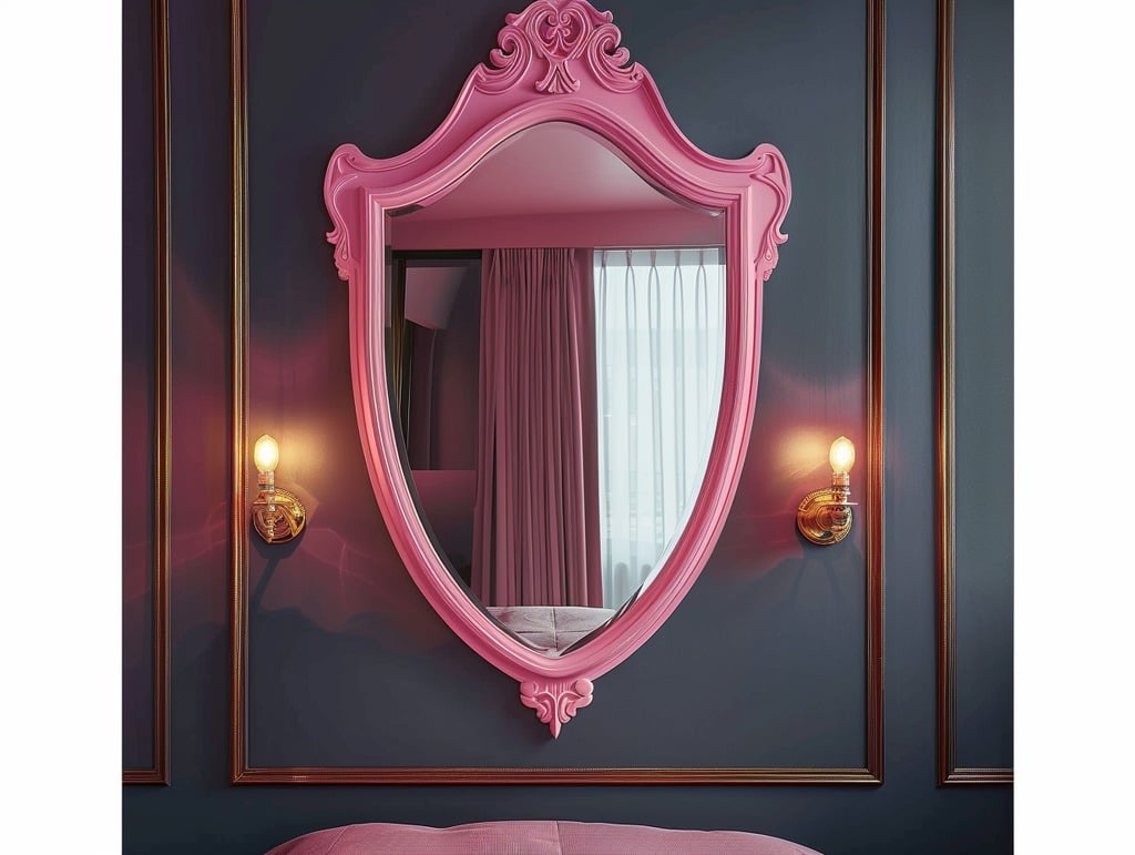 Pink Shield Mirror