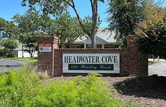 Headwater Cove - Entrance Sign