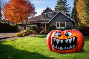 House with Halloween Inflatable
