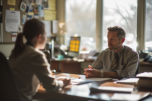 Man Meeting with a Credit Counselor