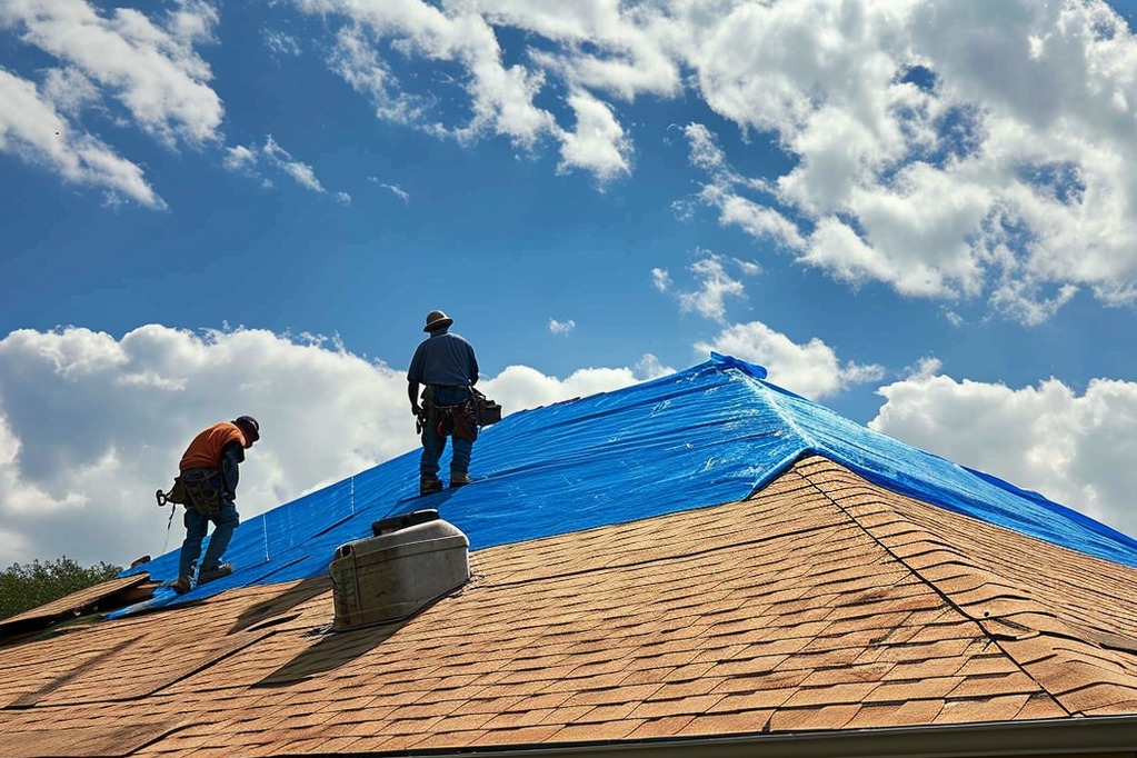 Men Installing a New Roof