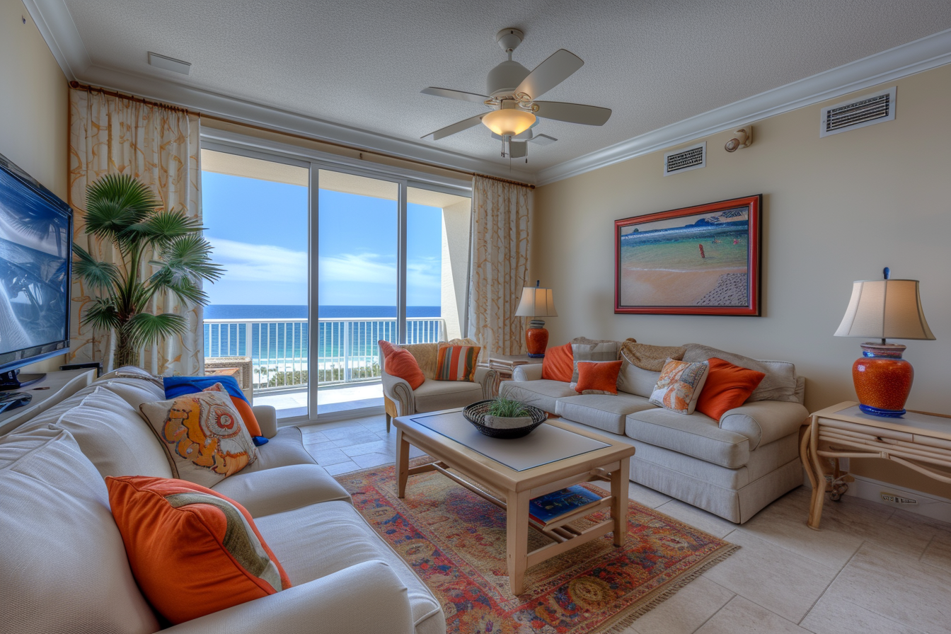 The Living Room of a Beach Condo