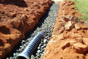 French Drain Mid-Installation