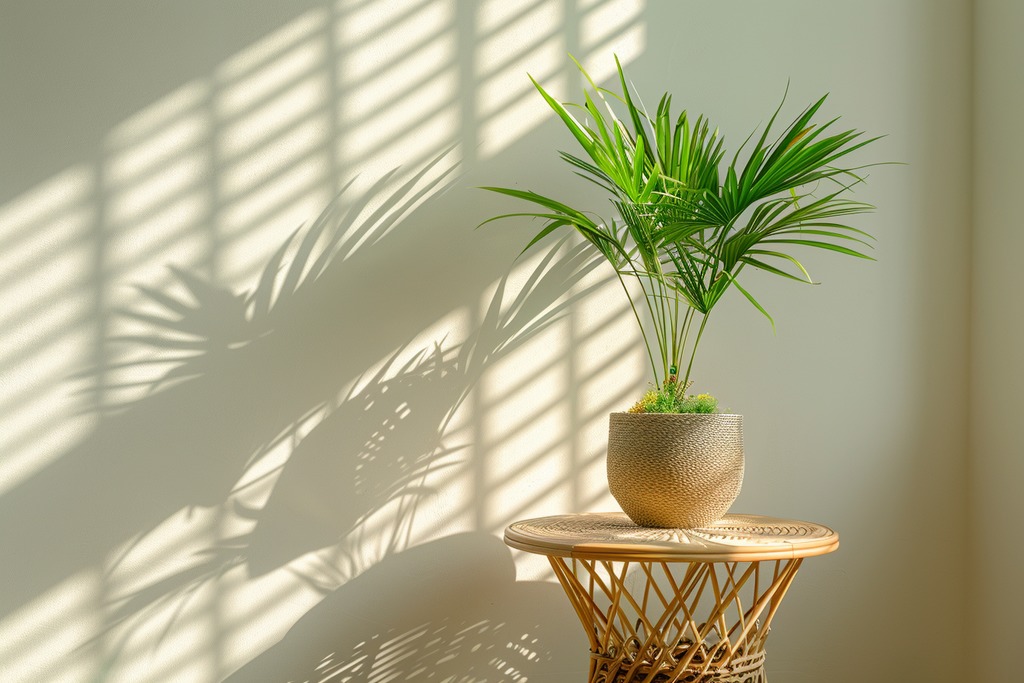 A House Plant Sitting in Sunlight