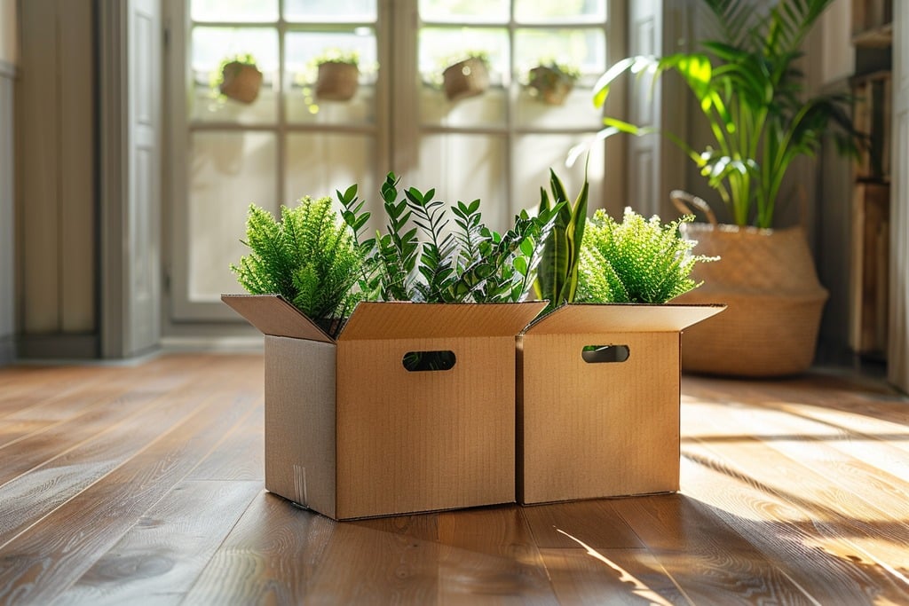 House Plants in Boxes