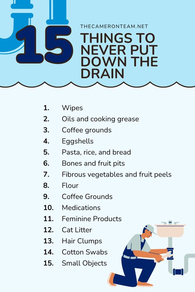 15 Things to Never Put Down the Drain