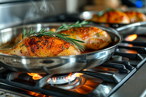 Cooking Chicken on a Gas Stove