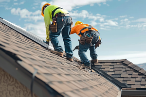 Two Men Working on a Roof