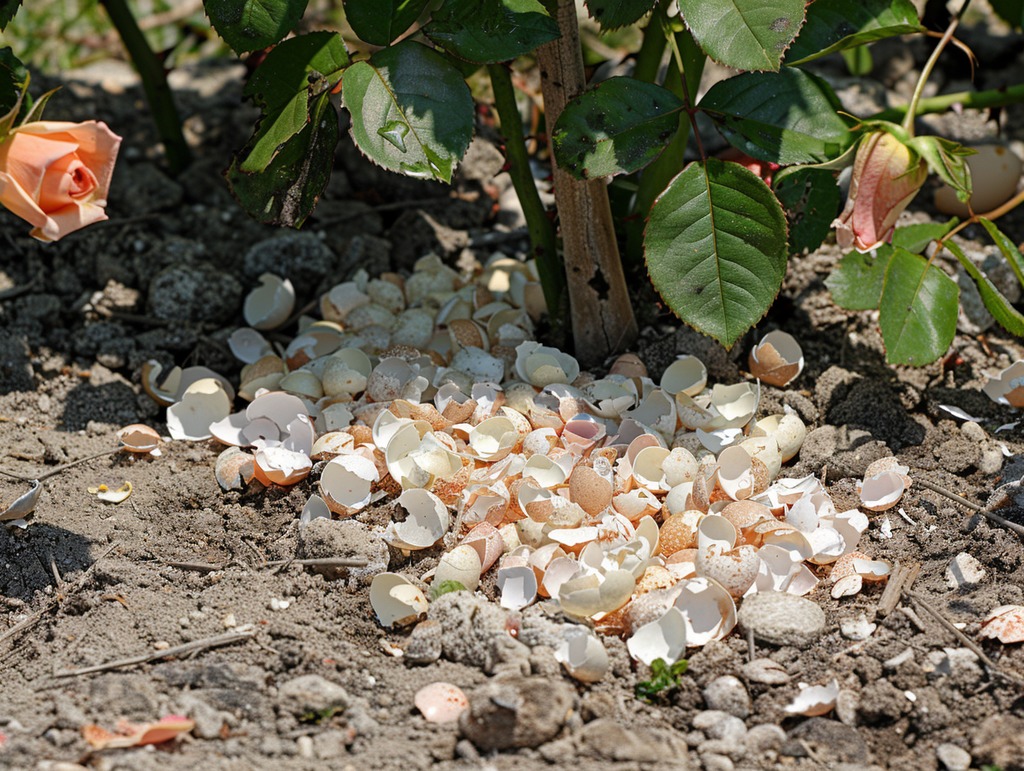Egg Shells Under a Rose Bush