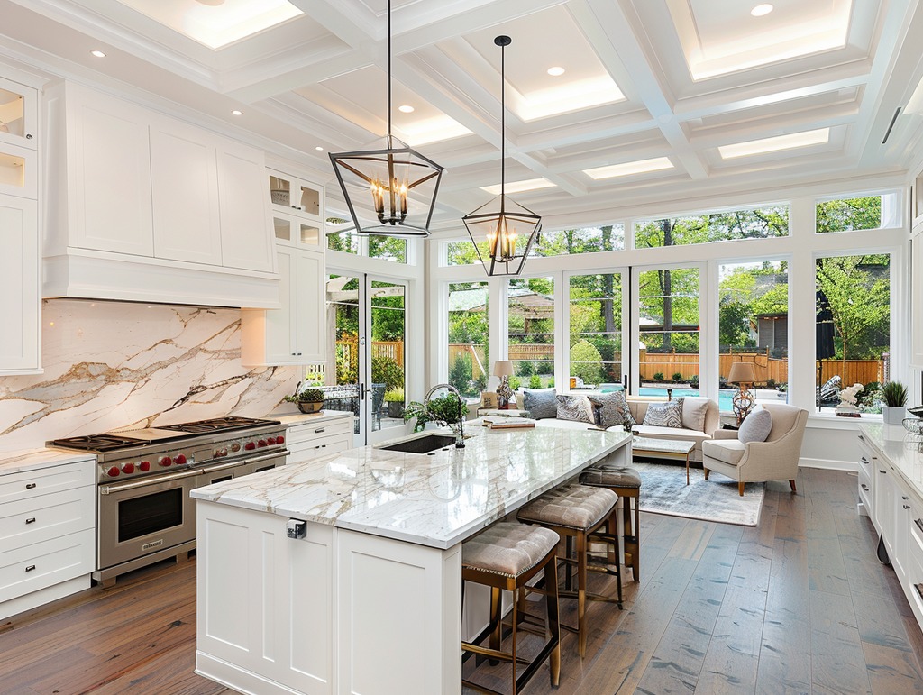 Marble Countertops in a Luxury Home