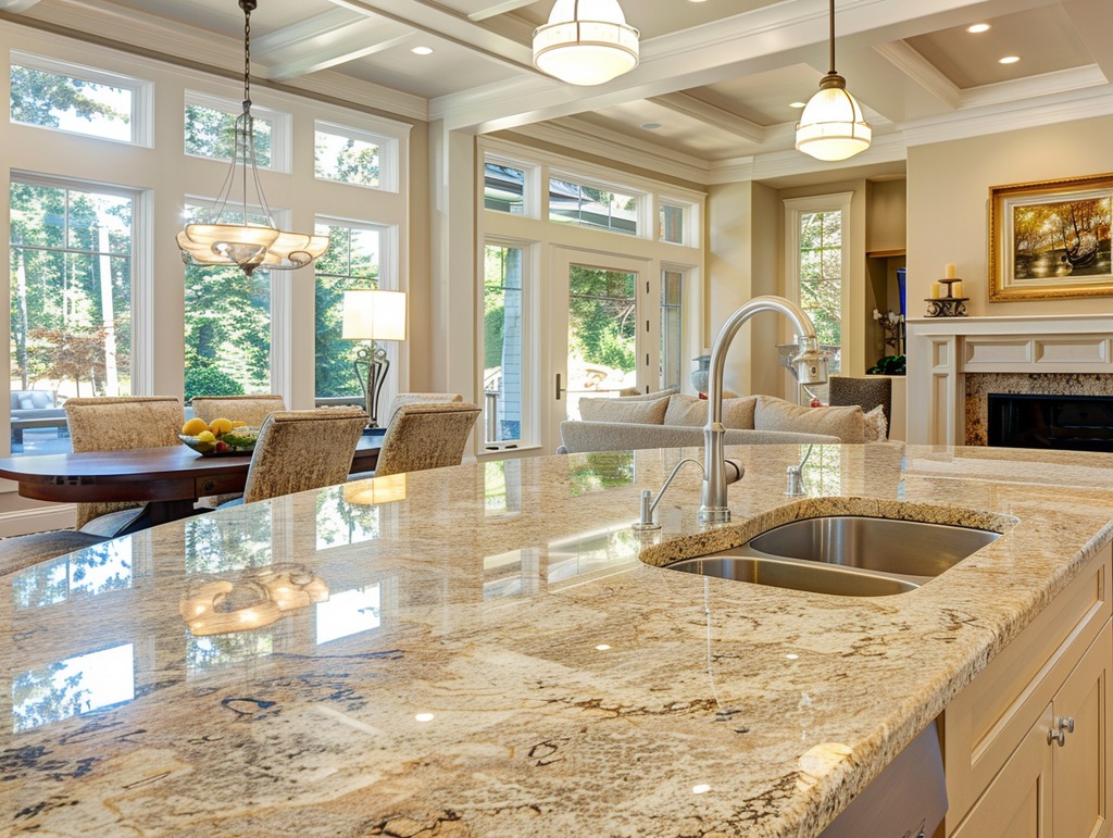 Quartz Countertops in a Luxury Home 