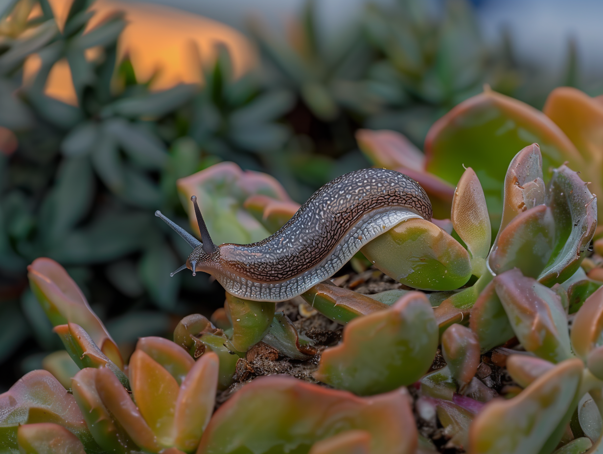 Slug on a Plant