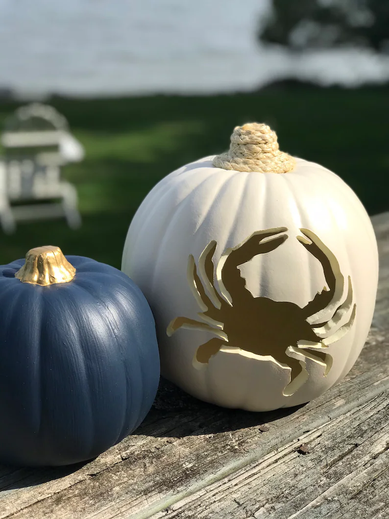 Crab Fall Beach Pumpkin - TimeAndTideDesign