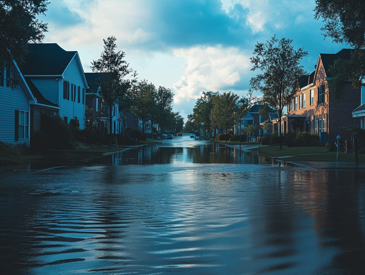 Flooded Roads Post-Hurricane