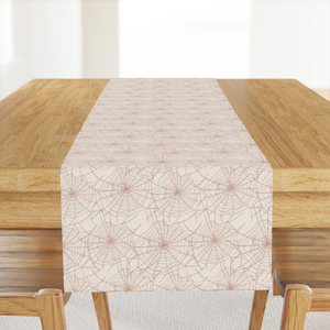 Neutral Halloween Spiderweb Table Runner - SpoonflowerHome