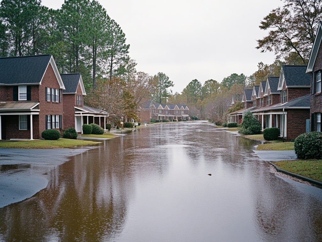 Flooded Townhome Community