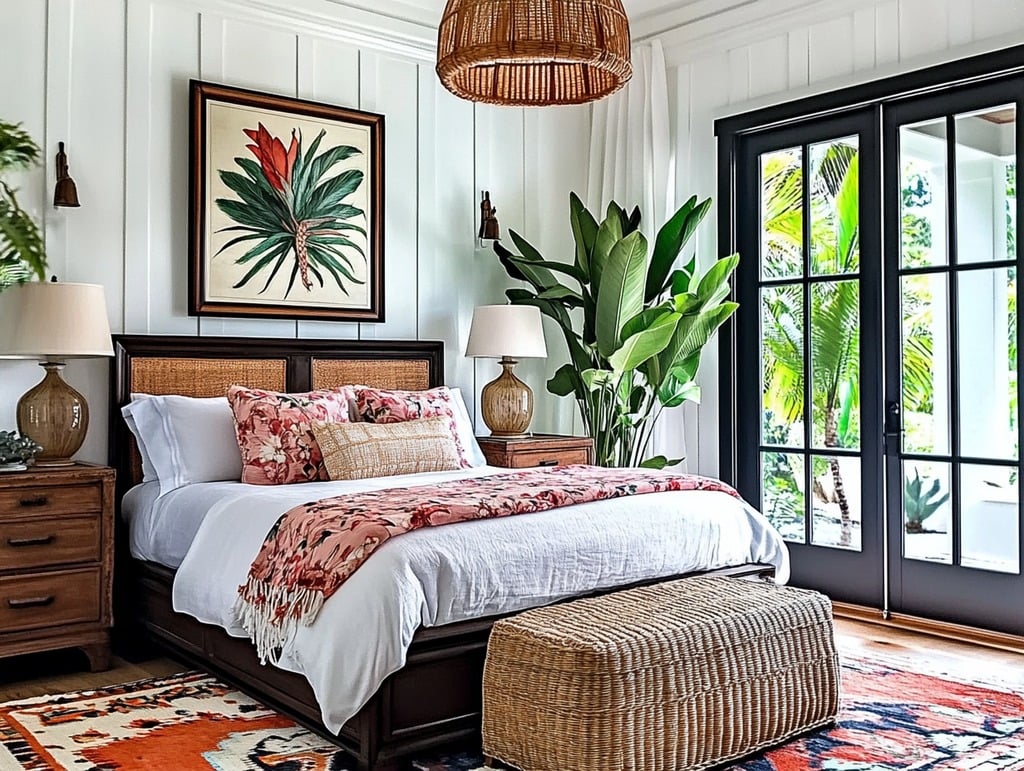 British Colonial Style Bedroom