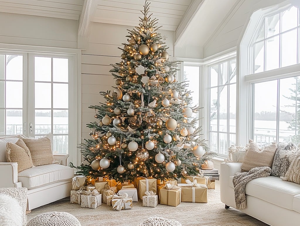 Neutral Christmas Tree - Christmas Trends of 2024