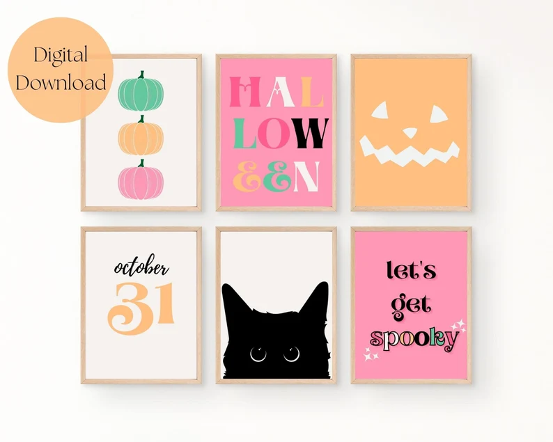 Pastel Halloween Printables - BlushingandBow