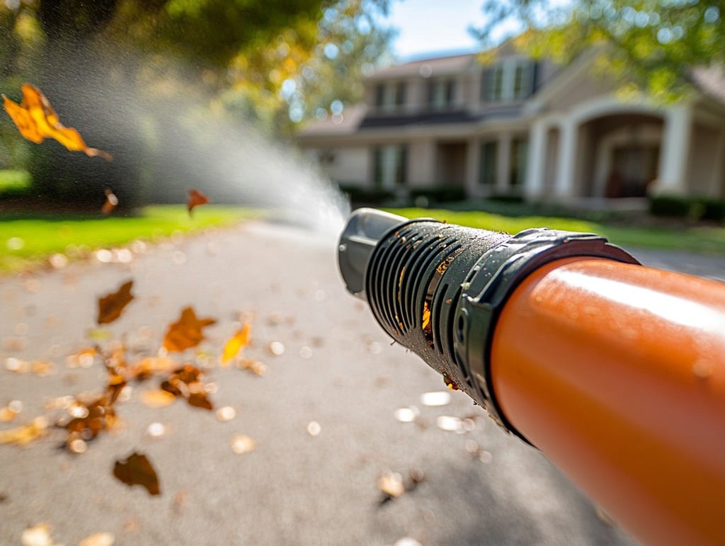 Blowing Leaves Off Driveway