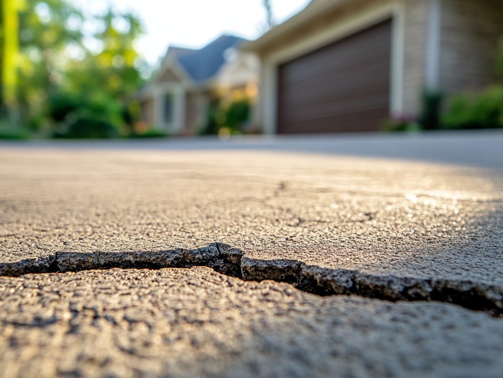 Cracked Driveway