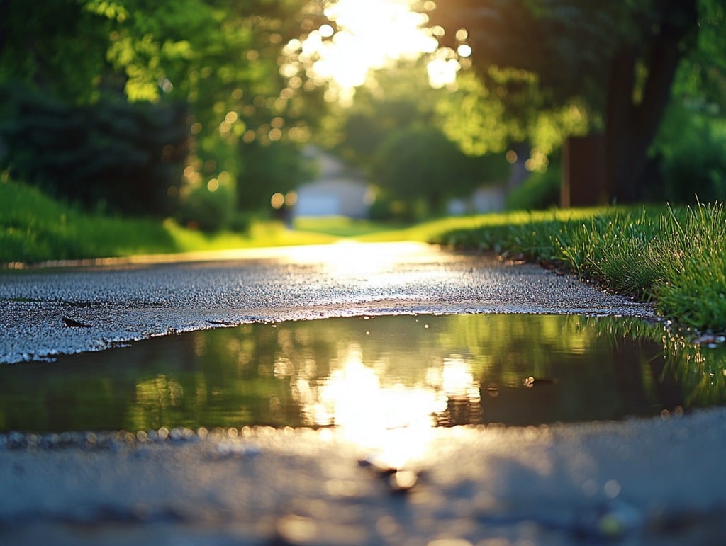 Puddle on Driveway