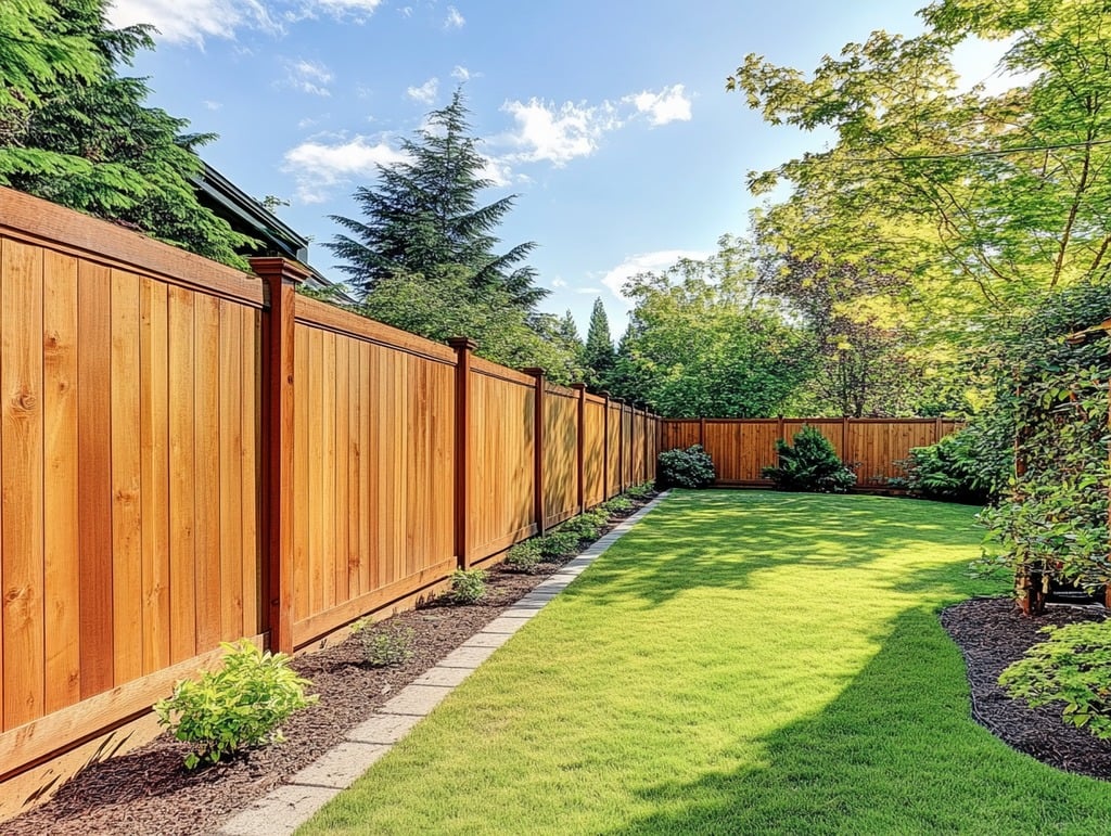 Wood Fence with Top Cap