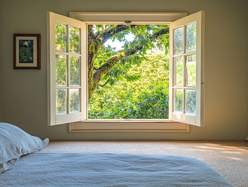 Open Window Over Carpet