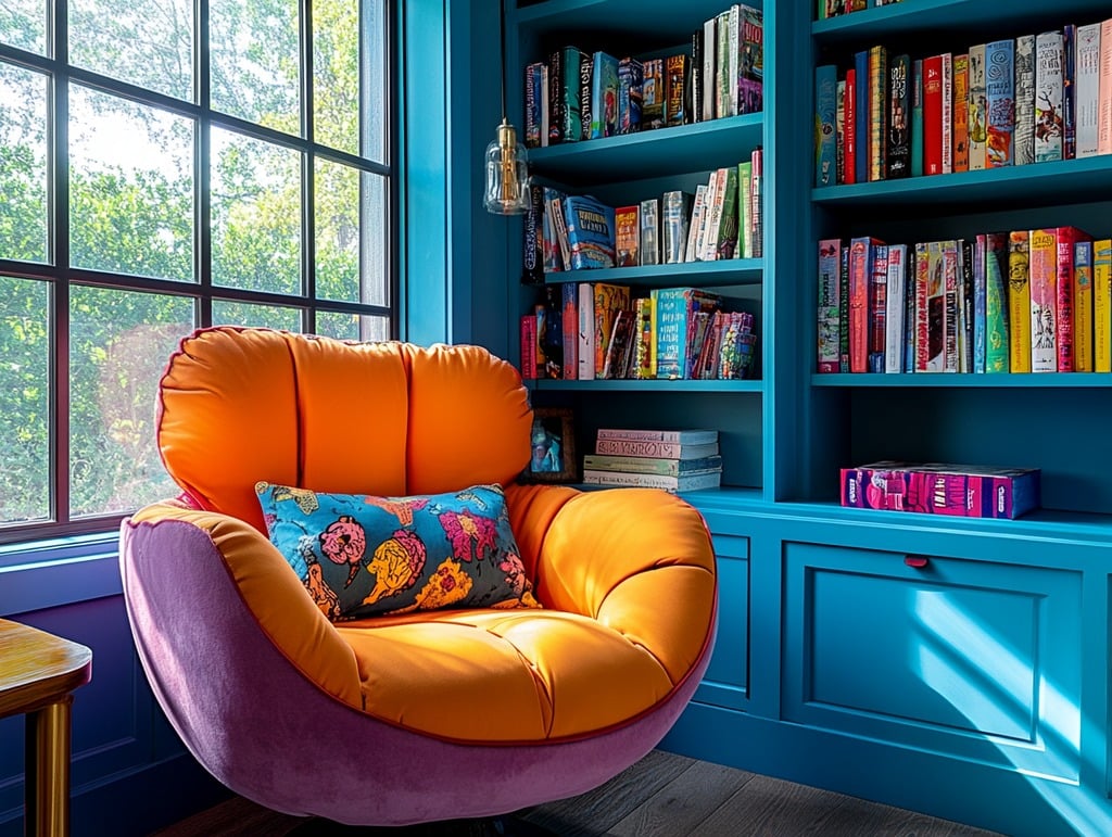 Reading Nook with Cartoonish Chair