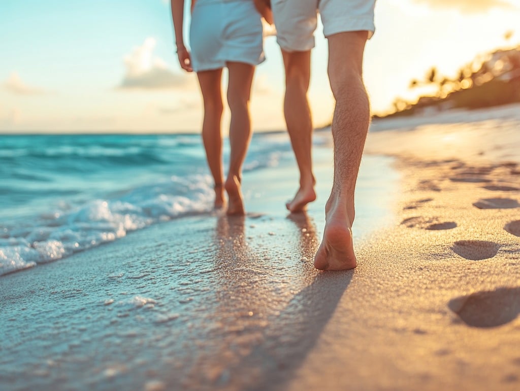 Couple Walking on the Beach