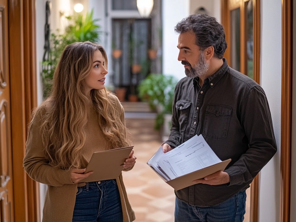 Home Buyer Viewing a Property with Their Agent