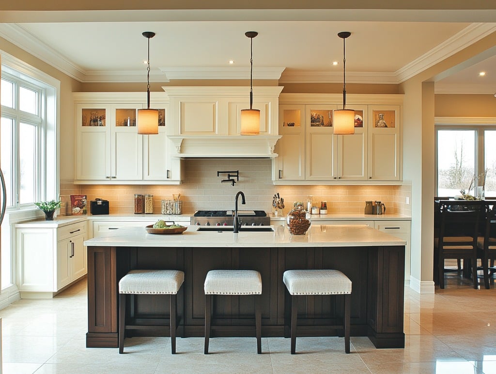 Kitchen with Island and Seating