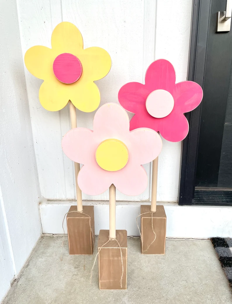 Large Wooden Flowers - TheWoodenOwl