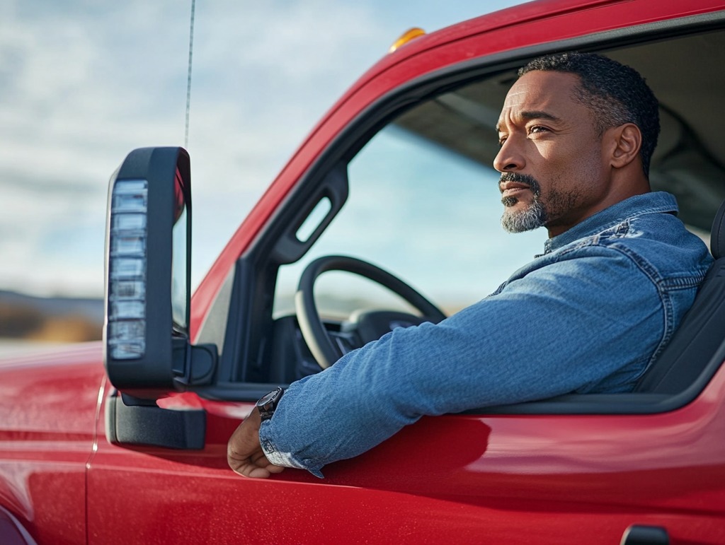 Man in a Red Truck