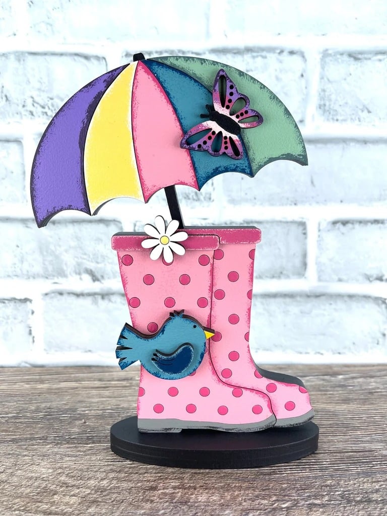 Spring Boots and Umbrella - FarmhouseDreamer