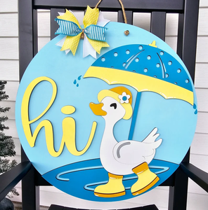 Spring Duck Door Hanger - TealMoonCreation