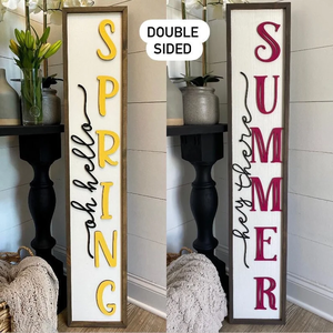 Spring and Summer Double Sided Sign - SimplyRusticDes