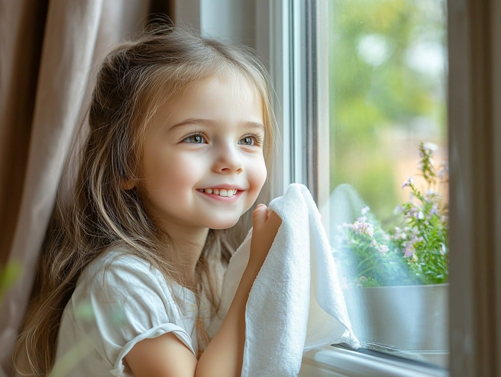 Wiping Down a Windowsill