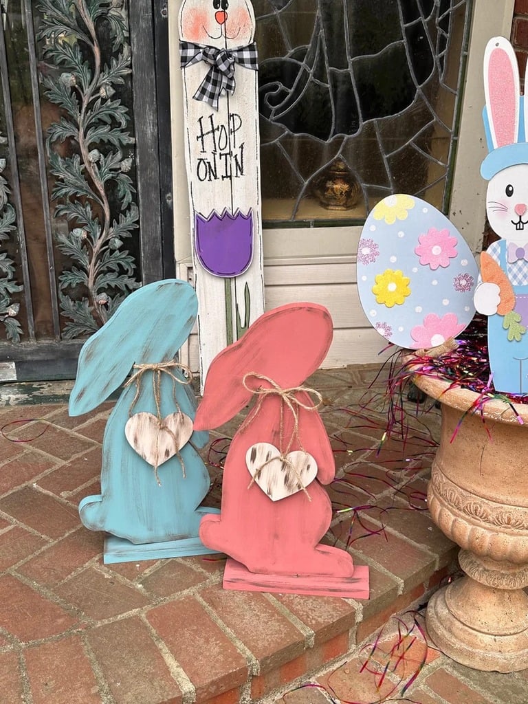 Wood Porch Bunny - SassyHangUps