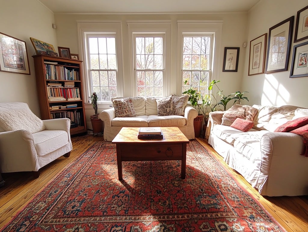 Photograph of a Living Room Taken with a Wide Lends Camera