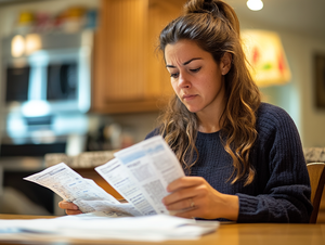 Woman Stressing Out About Bills