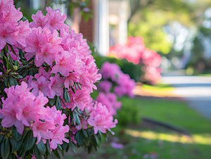 Azaleas blooming in Wilmington, NC