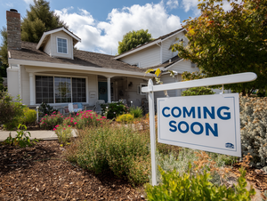 Coming Soon Sign Infront of House