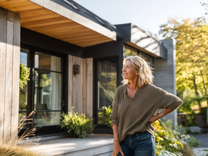 Home Buyer Smiling at New Home