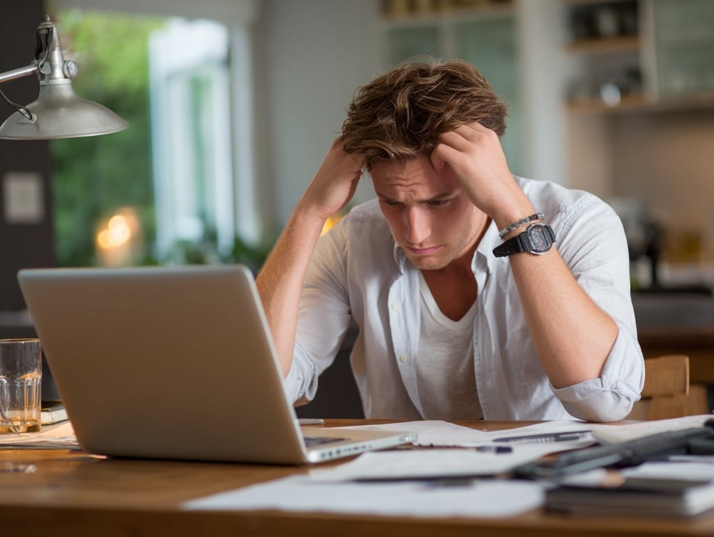 Man Getting Frustrated with Poor Internet Connection