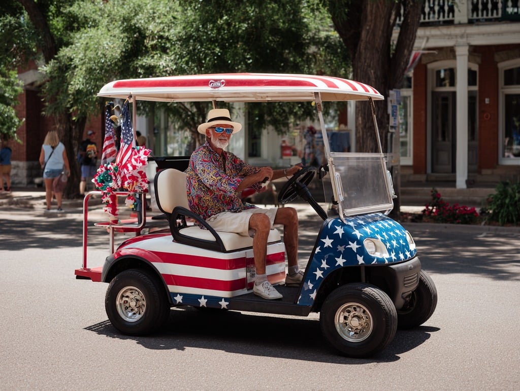 4th of July Golf Cart