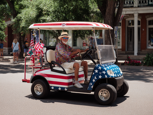 4th of July Golf Cart
