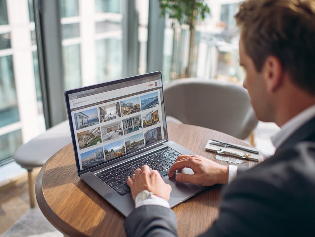 Real Estate Agent Looking at Listings