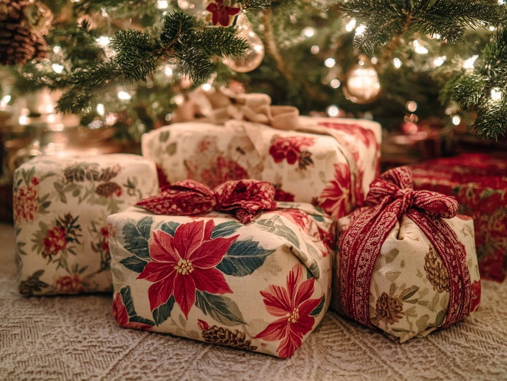 Reusable Christmas Wrapping Fabric