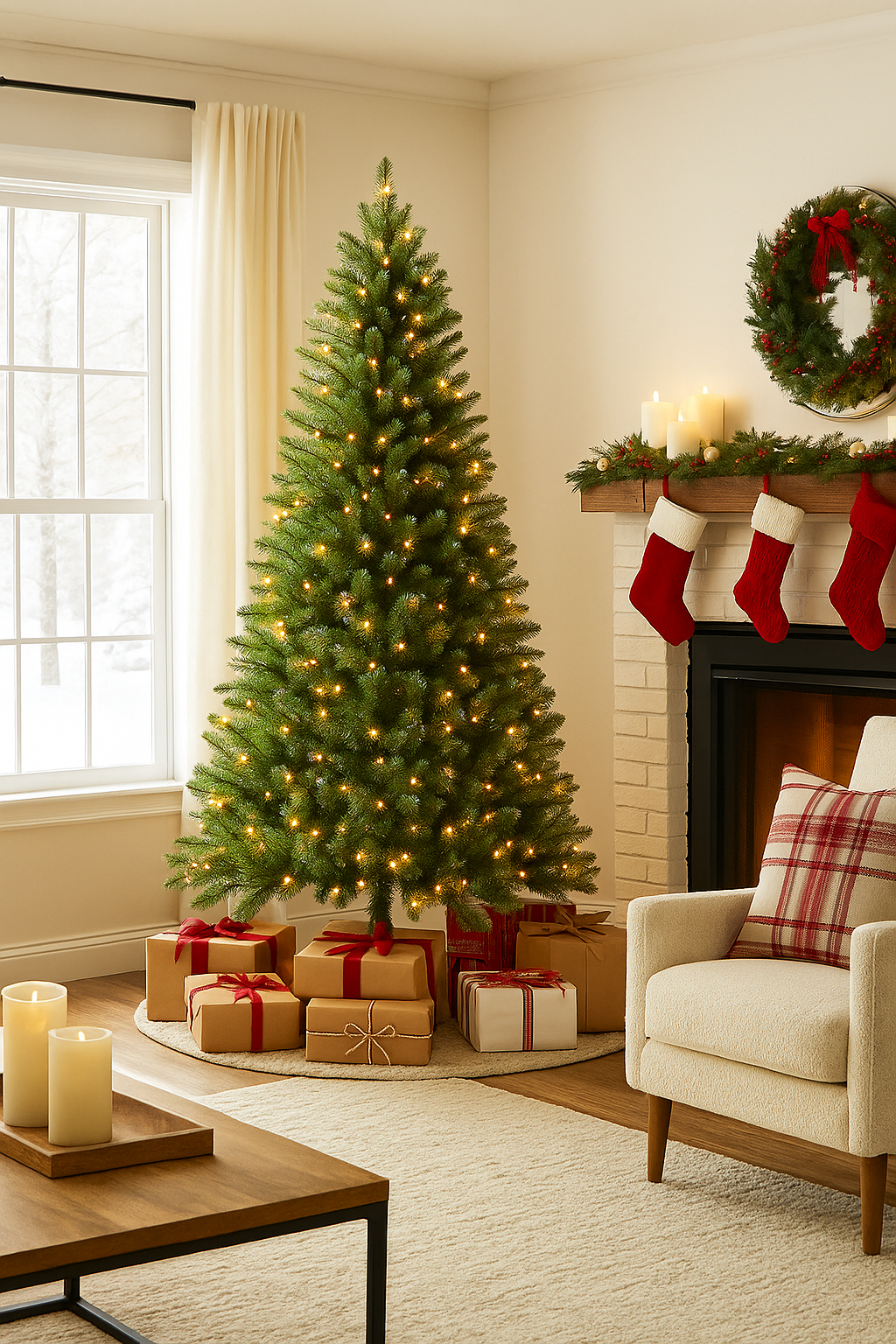 6ft. Pre-Lit Windham Spruce Artificial Christmas Tree - Ashland